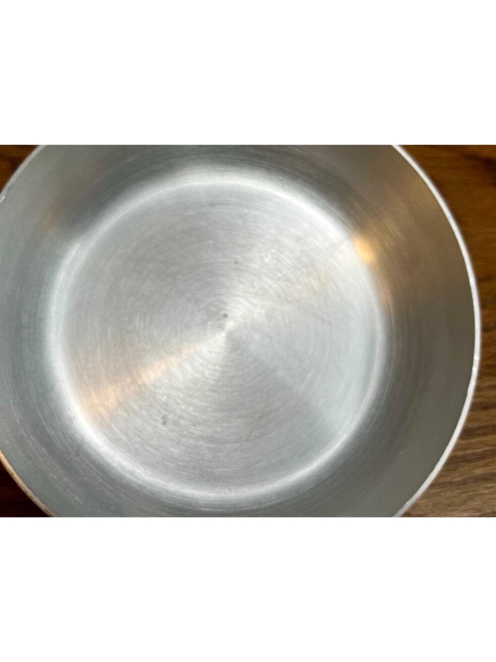 Vintage Copper Mini Saute Pan /Mini Au Gratin Pan (5 5/8" diameter) With 2 Bras - Picture 8 of 14
